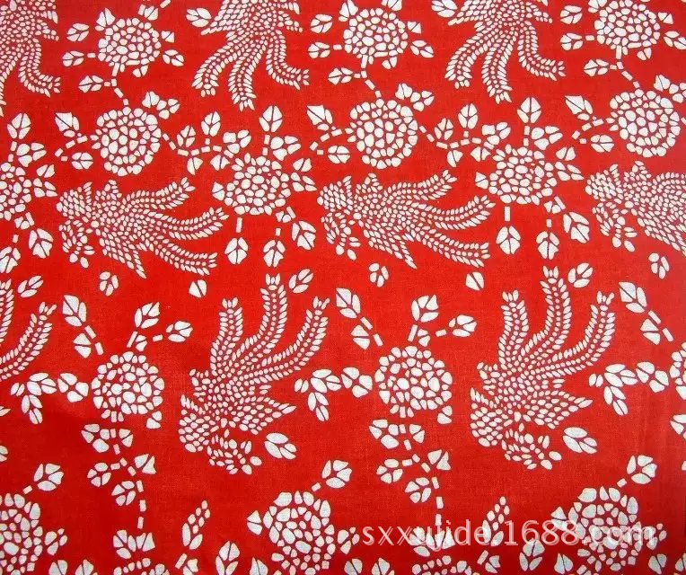 1.6米全棉32S平紋藍(lán)印花布 烏鎮(zhèn)藍(lán)花布 傳統(tǒng)土布農(nóng)家樂裝飾布