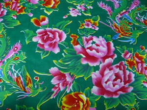 純棉面料 東北大花布 鳳凰牡丹斜紋布料 民族衣服裝 全棉床品夏季